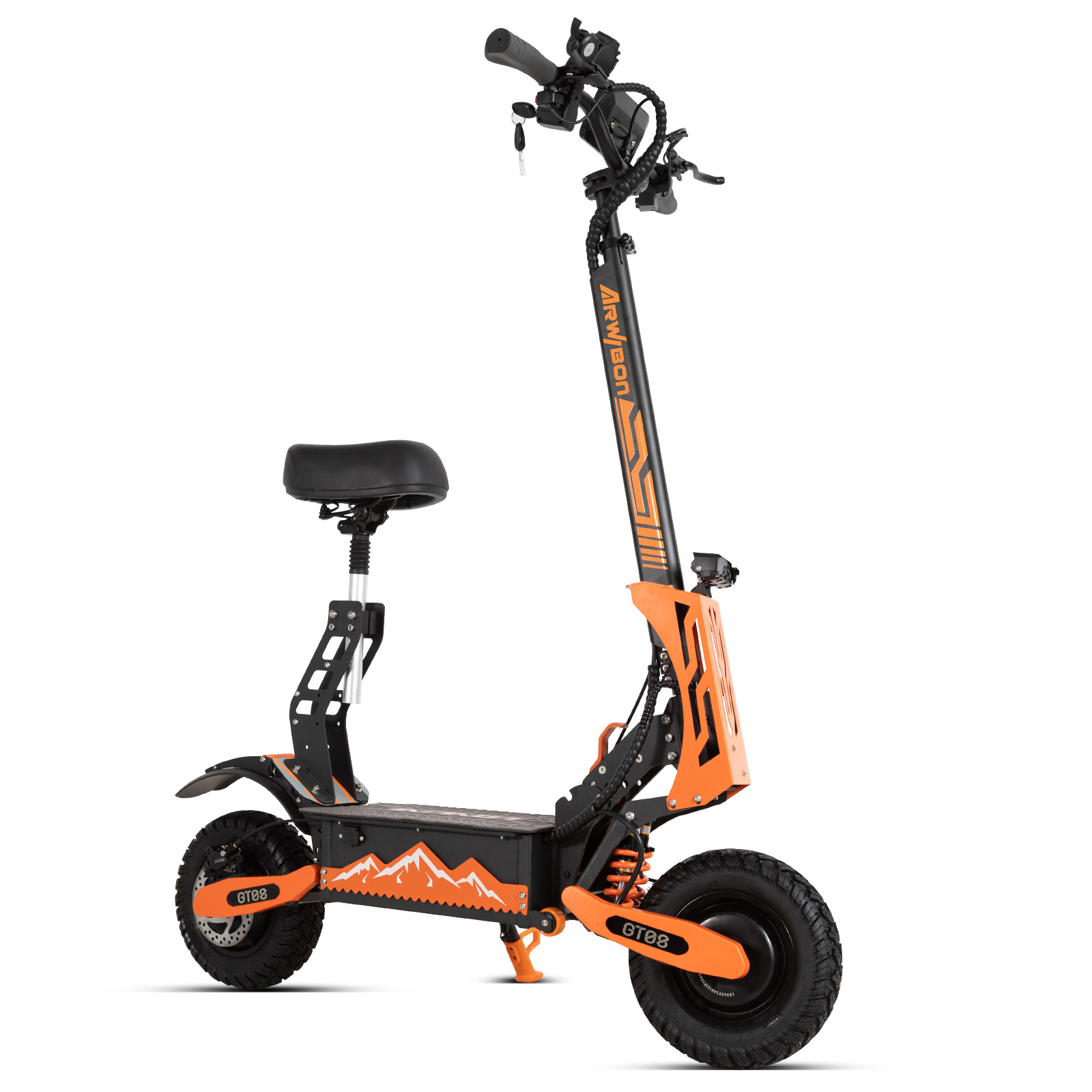 Arwibon GT08 US warehouse 5600w cross country electric scooter 2 wheels 11 inch off road tire adult  escooter manufacturer