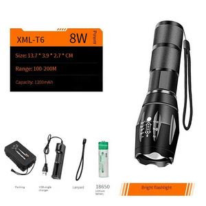 Rechargeable Small Flashlight Powerful Tactical Flashlight with Zoomable Water Resistant Torch for Hiking Camping