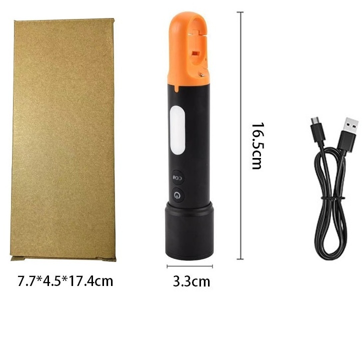 LED Flashlights Rechargeable Battery Powered USB-C Powerful Tactical Flashlight Flasher for Dog Walking Camping Emergency Gifts