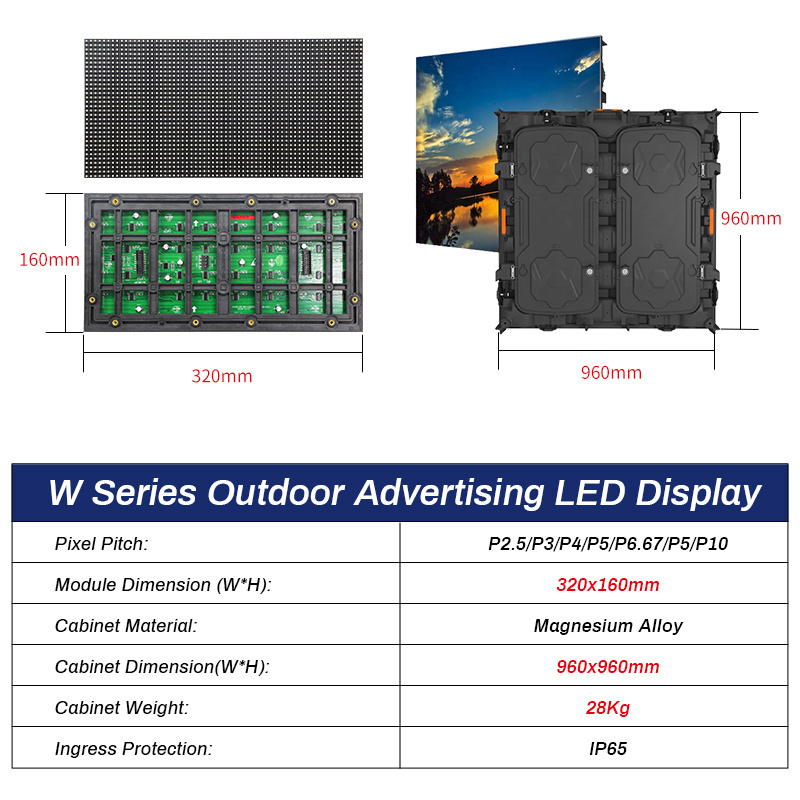 Large Waterproof Hd Outdoor Building Publicity Advertising Smd Sign Board P6.67 P8 P10 Matrix Led Digital Tv Display Screen