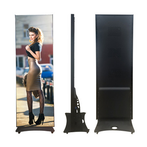 Lecede 4g Wifi Control Floor Standing Portable Commercial Advertising Digital Mirror Led Poster Screen For Store Hotel