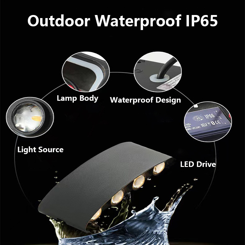 High Quality Outdoor Up Down Lighting Wall Light Waterproof Garden Led Wall Lamp Sconce Modern Outdoor Mounted Led Lights