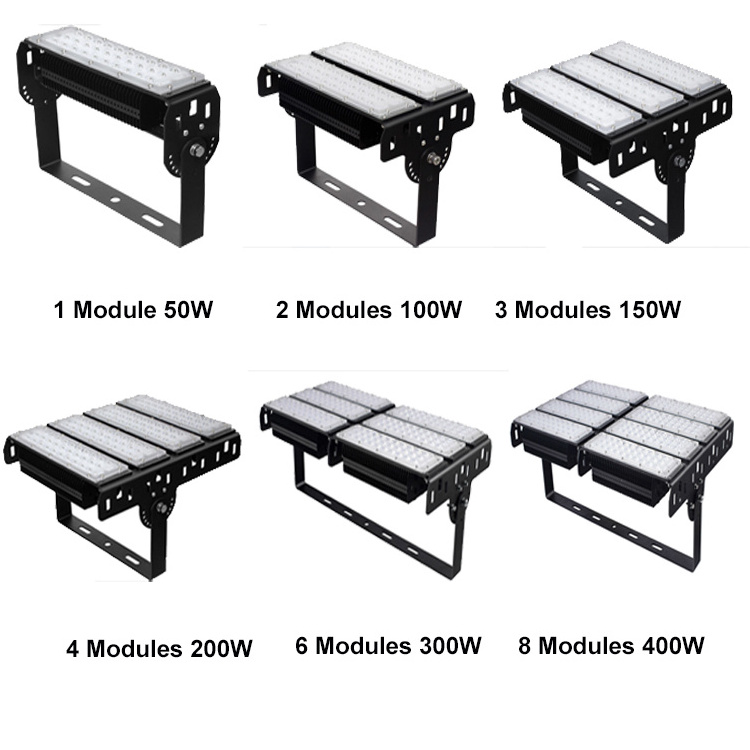 Warranty 5 Years Die Cast Aluminum Modular Outdoor Waterproof IP67 50w 100w 150w 200w 300w 400watt Led Flood Light