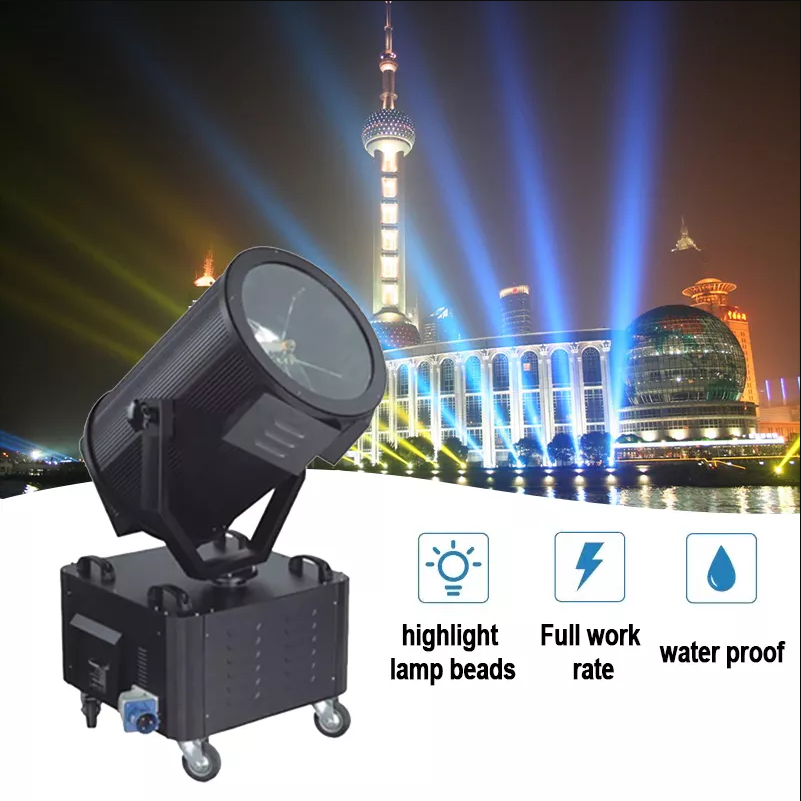 High Power 5000w Rotating Outdoor Waterproof Sky Led Search Beam Tracker Light