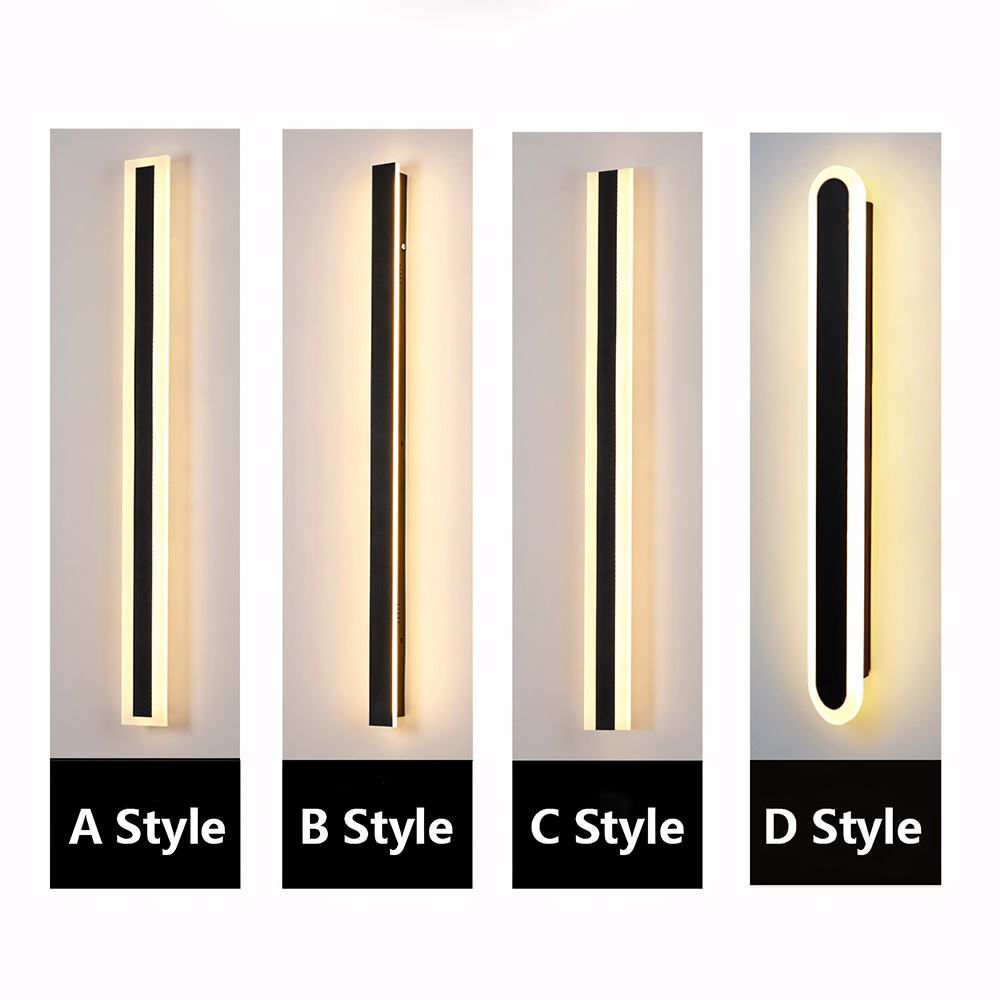 Exterior Long Strip Outdoor Wall Sconce Light IP65 Smart Minimalism Home Linear Wall Light for Wall Outside