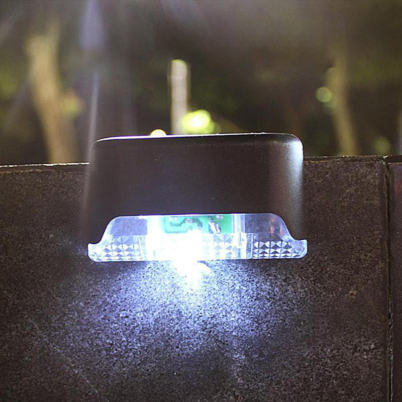 Garden Solar Powered Fence Lights Outdoor Yard Deck Light Led Step Patio Lights Solar Step Lamp New Upgraded Balcony Waterproof