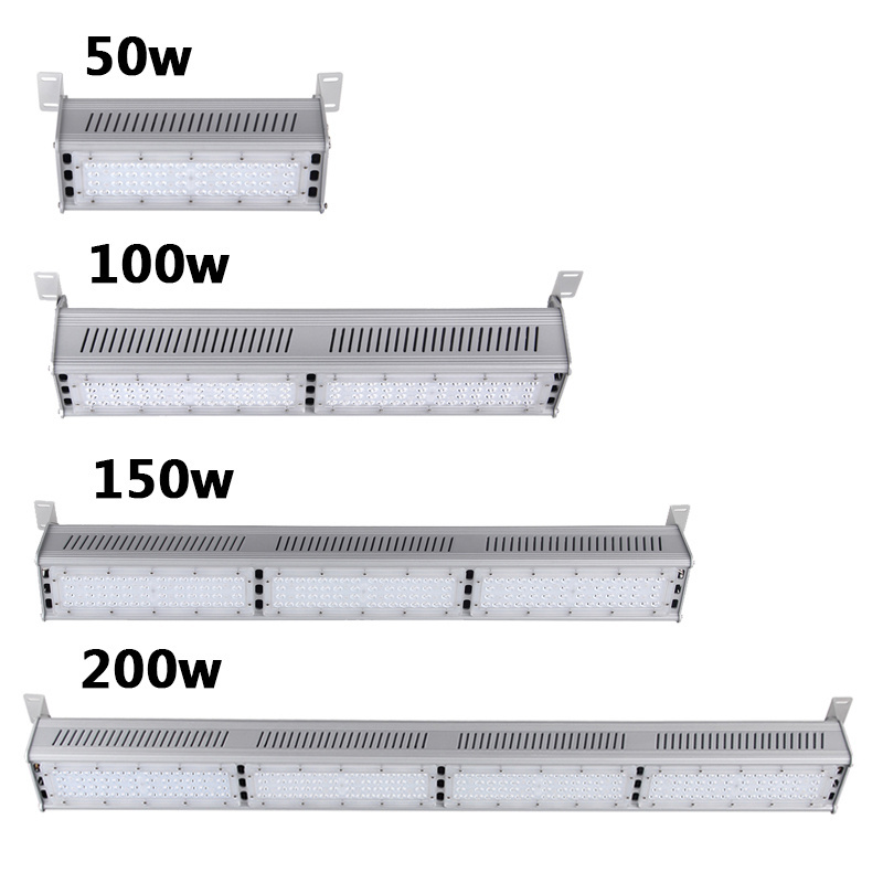 Indoor Commercial Lighting  Waterproof Ip65 150w 200w Industrial Led Linear High Bay Light For Warehouse