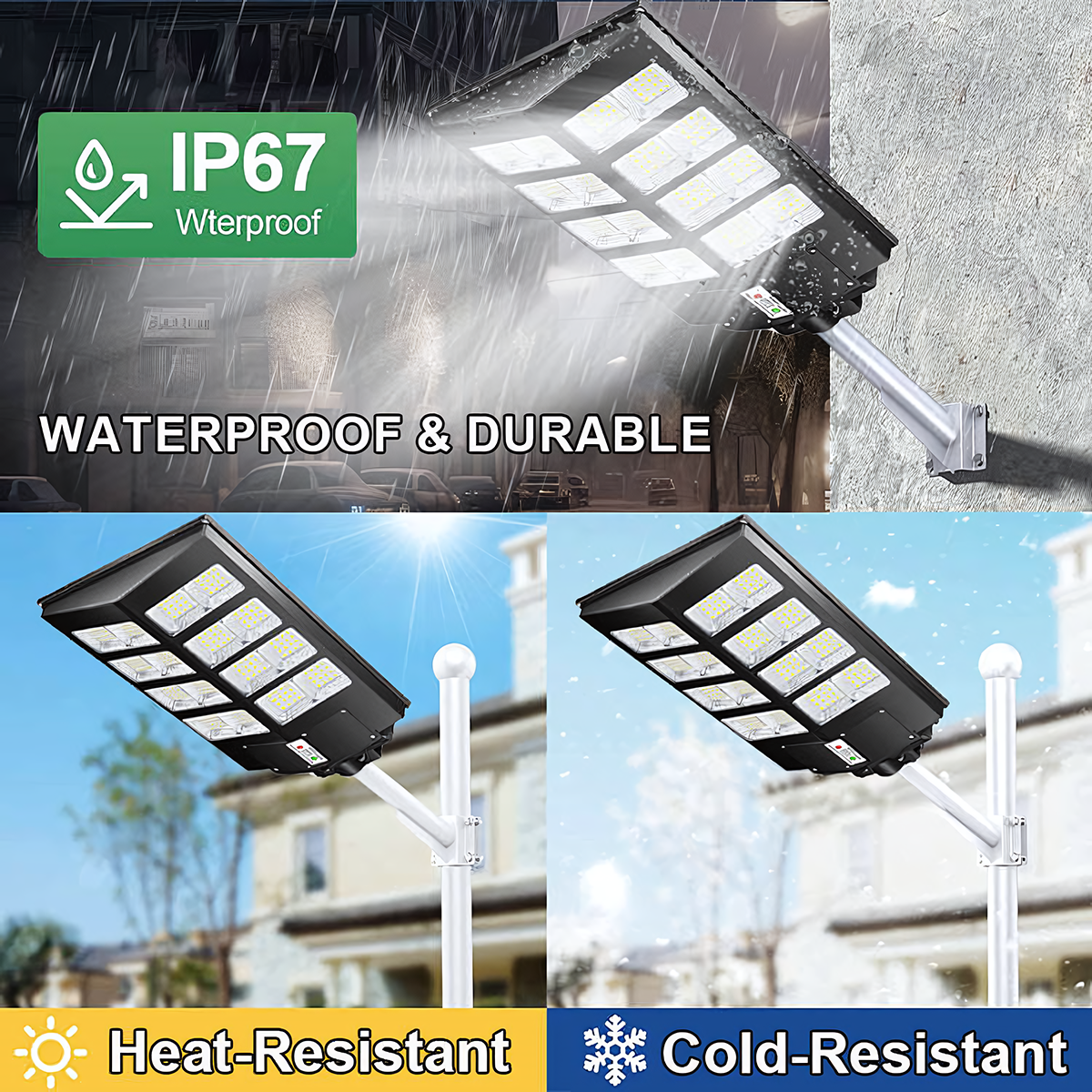 ABS Plastic Solar Street Light With Remote Control Outdoor IP65 Waterproof 600W 800W 1000W Solar Street Light