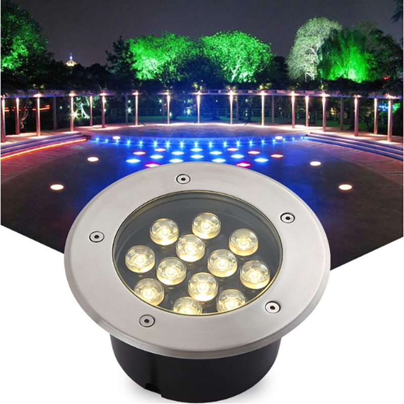 IP65 Waterproof ss 3w 6w 9w Floor Recessed Deck Inground Spotlight Outdoor Landscape Ground Buried Lamp LED Underground Light