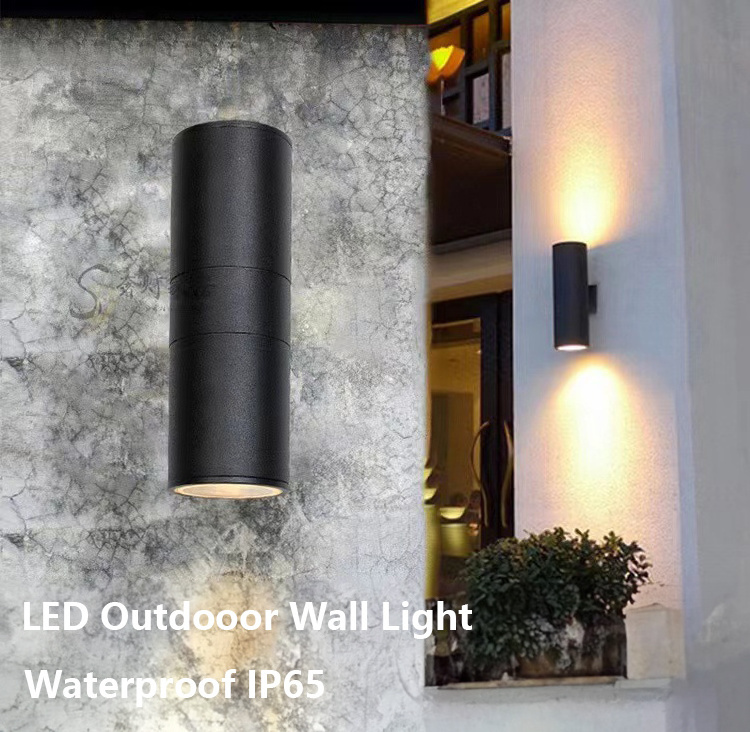 Customized Outdoor Wall Lamp Modern IP65 Waterproof Aluminium Exterior Porch Corridor Sconce Up And Down LED Wall Light