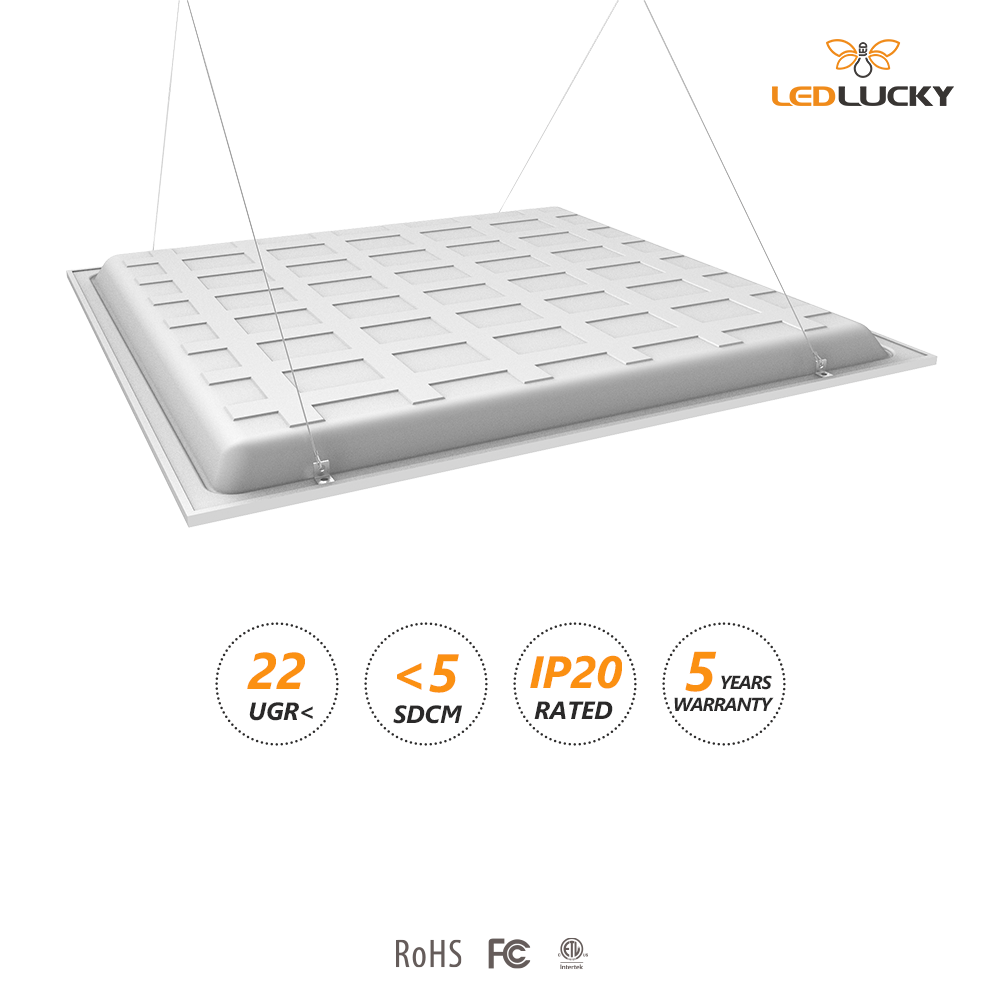 SMD 36W 48W Recessed Mount Aluminium Surface Mounting Frame Led Panel Light 2X2 2X4 Fixture