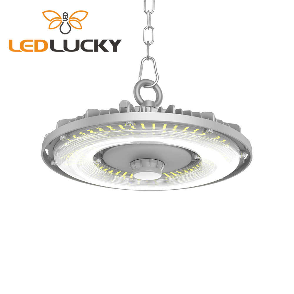 Multifunction Waterproof Emergency Industry Highbay Lighting Outdoor IP65 Waterproof Ufo Led High Bay Lights For Shopping Mall