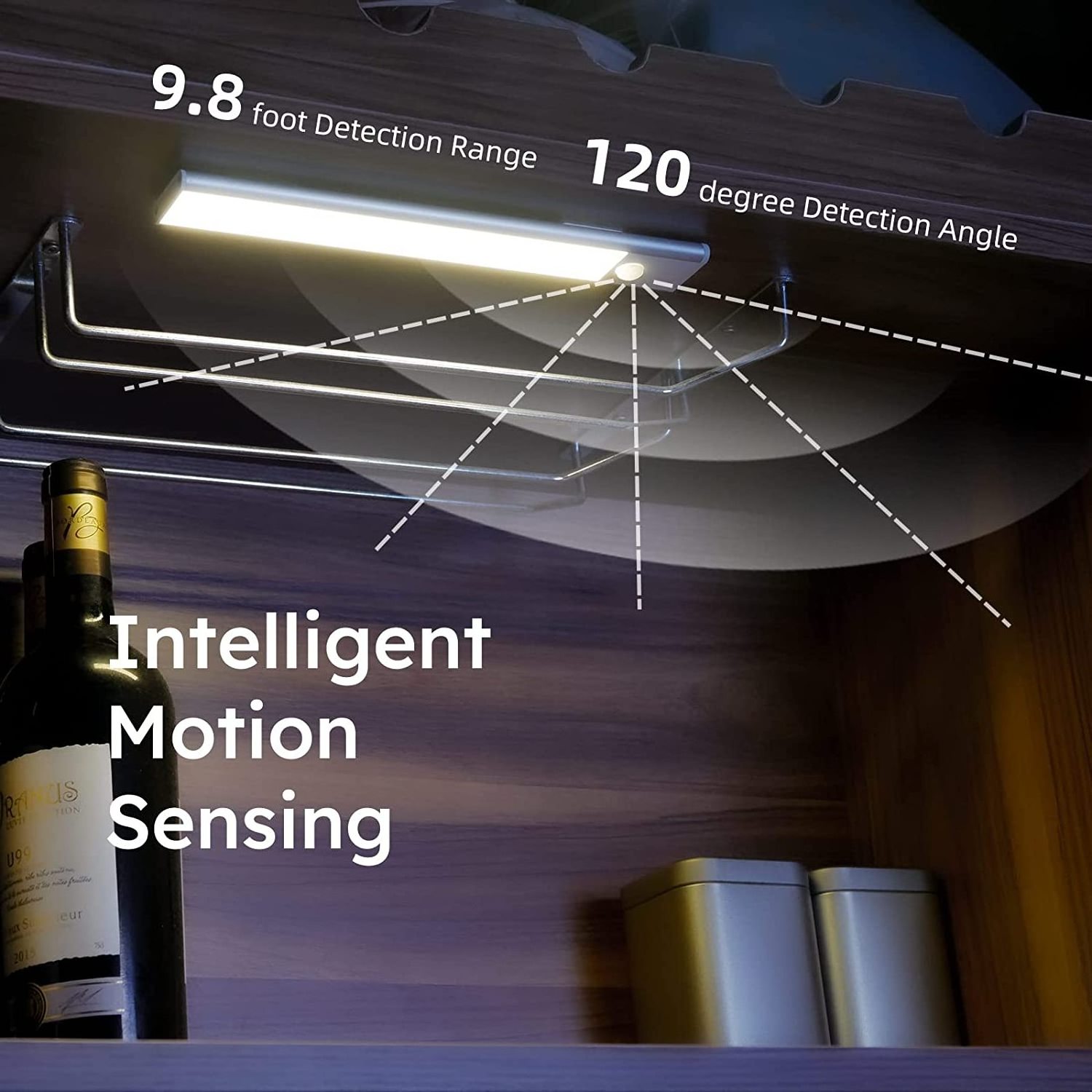 Rechargeable Battery Operate Led Closet Light Motion Activated Cordless Operated Under Cabinet Lights