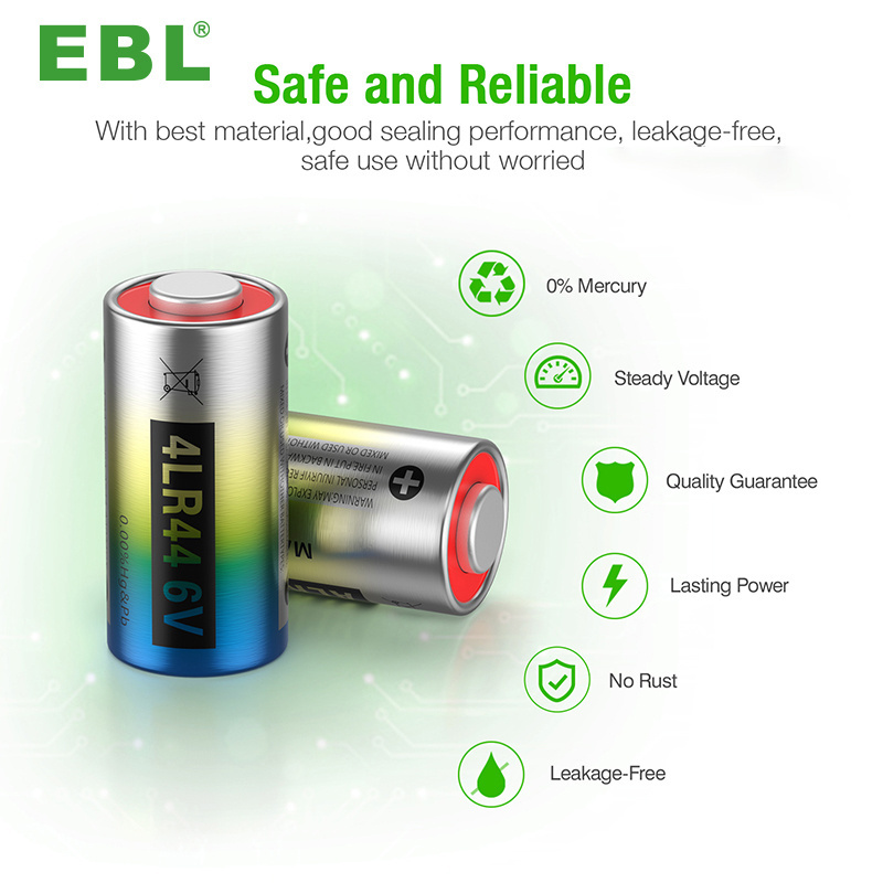 EBL Wholesale 6V Alkaline Battery LR6 6V Alkaline Battery For Dog Collars 4LR44