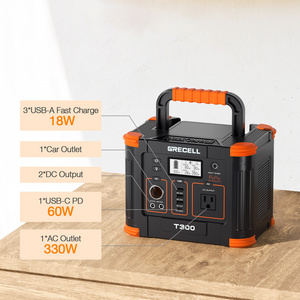 US Portable Power Generator 300W 500W 1000W Solar Rechargeable Station For Outdoor Emergency Power Supply