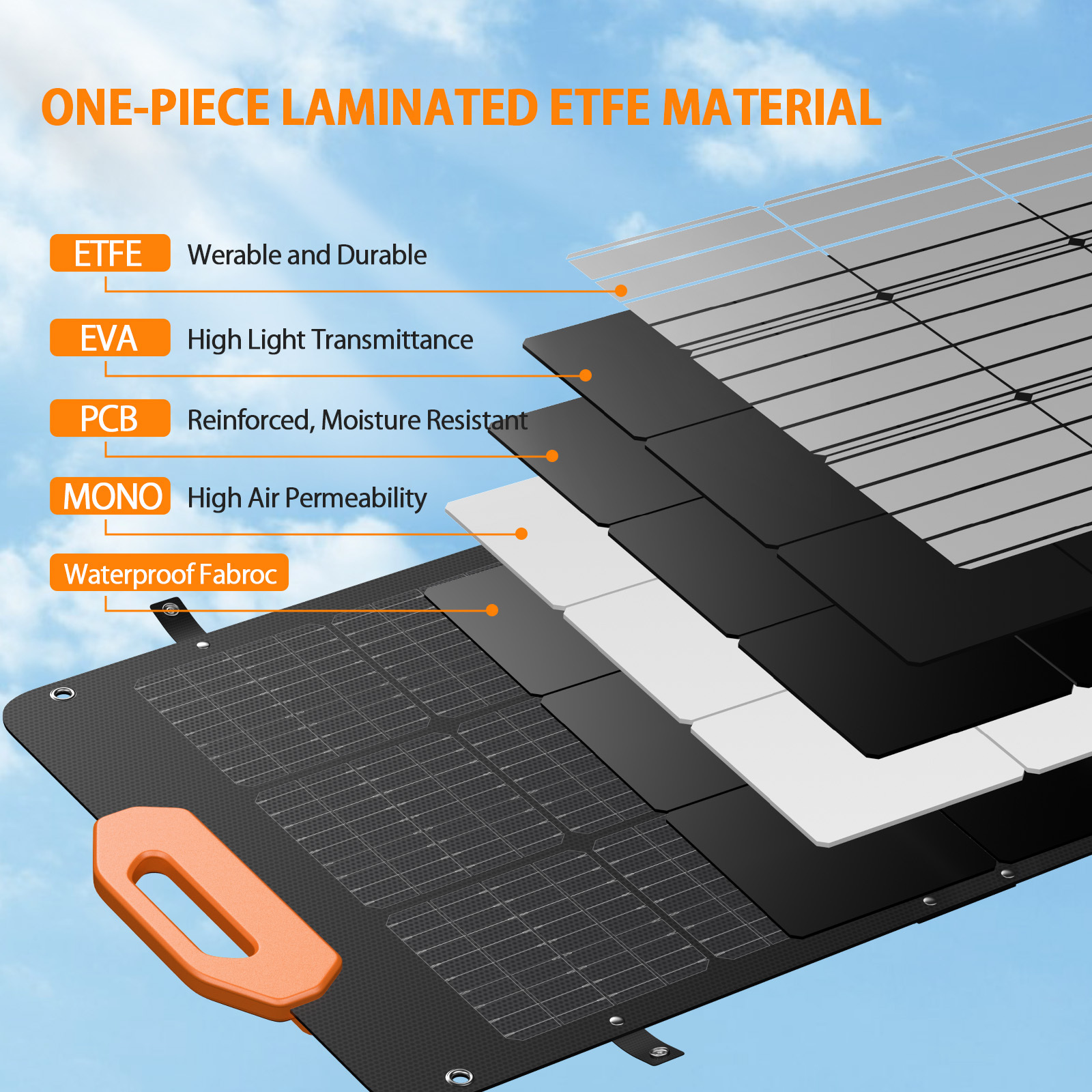 Adjustable Foldable Solar Power Panels 100W Portable Solar Mobile Charger Cell Panel With MC-4 Cable