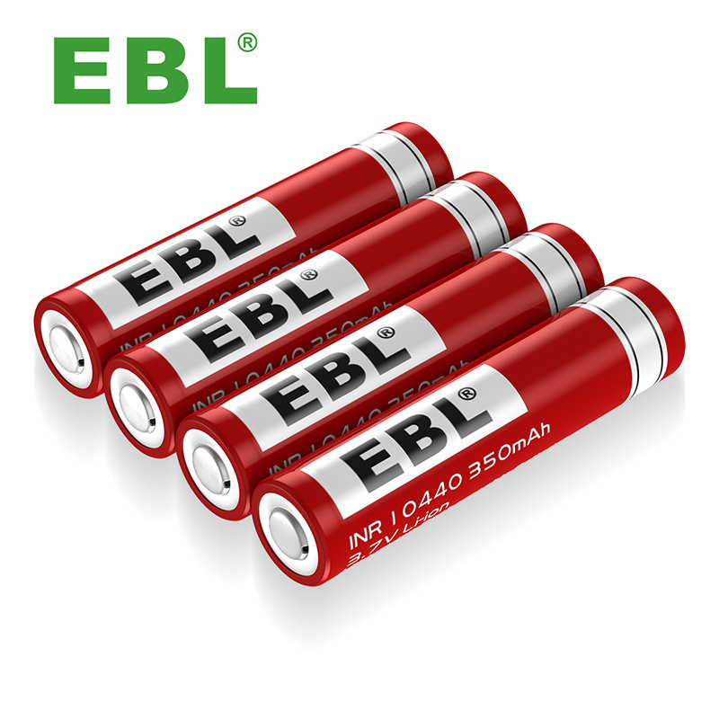 EBL 10440 Li-ion Rechargeable Batteries 350mAh 3.7V For LED Flashlight Torch