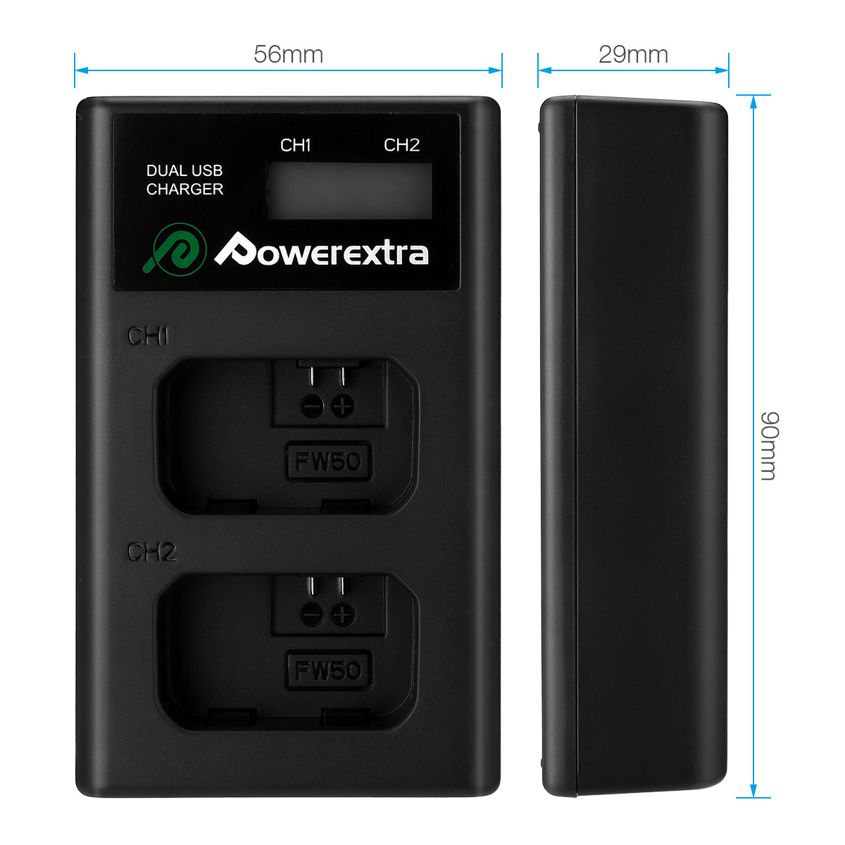 High Quality NP-FW50 Battery Smart LCD Display Digital Rechargeable Batteries Charger