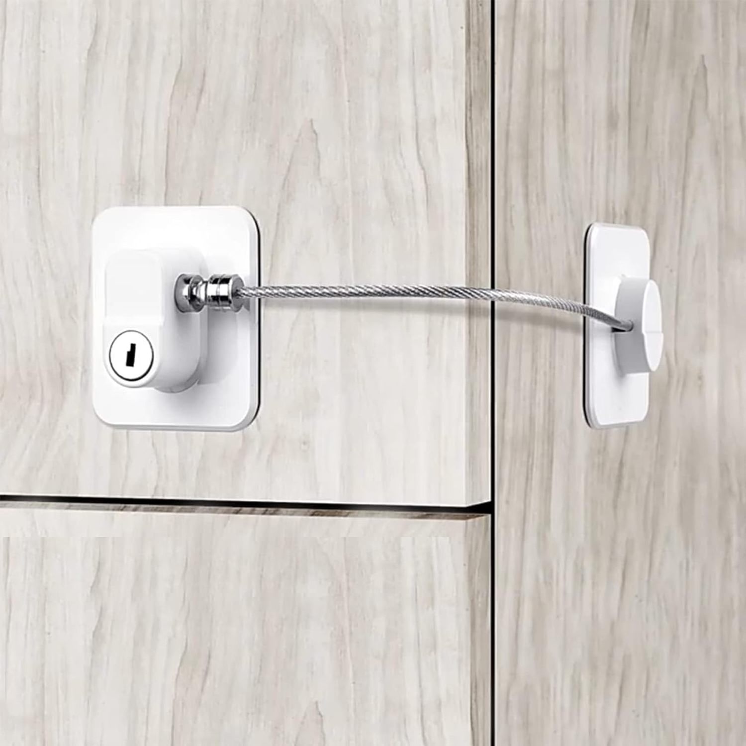 Fridge Lock Refrigerator Lock with Keys for Fridge Drawers Dishwasher Toilet and Child Safety Cabinet Locks No Drilling