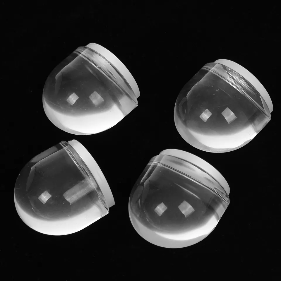 Self Adhesive Door Stops White Rubber Fillet Clear No Screws Oval Door Stopper