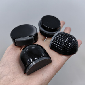 Transparent and Black Silicone Door Stops Baby Safety Door Stopper Rubber Wall Protector Hemisphere Acrylic Floor Stop