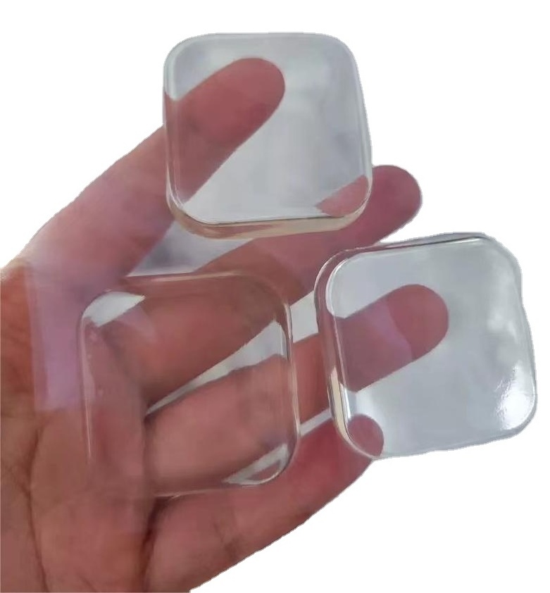 Shock Absorbent Square Door Stopper Wall Protector Clear Silicone Wall Shield Bumper Guard from Door Knobs