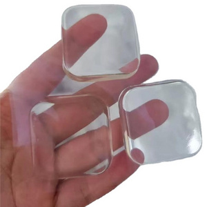 Shock Absorbent Square Door Stopper Wall Protector Clear Silicone Wall Shield Bumper Guard from Door Knobs