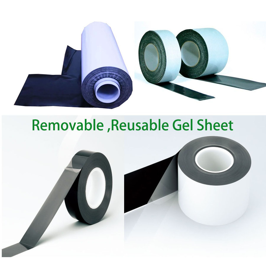 Polyurethane non slip sticky pads double sided self adhesive sheet in roll or can be cut in your own shape