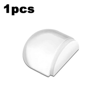 Self Adhesive Door Stops White Rubber Fillet Clear No Screws Oval Door Stopper