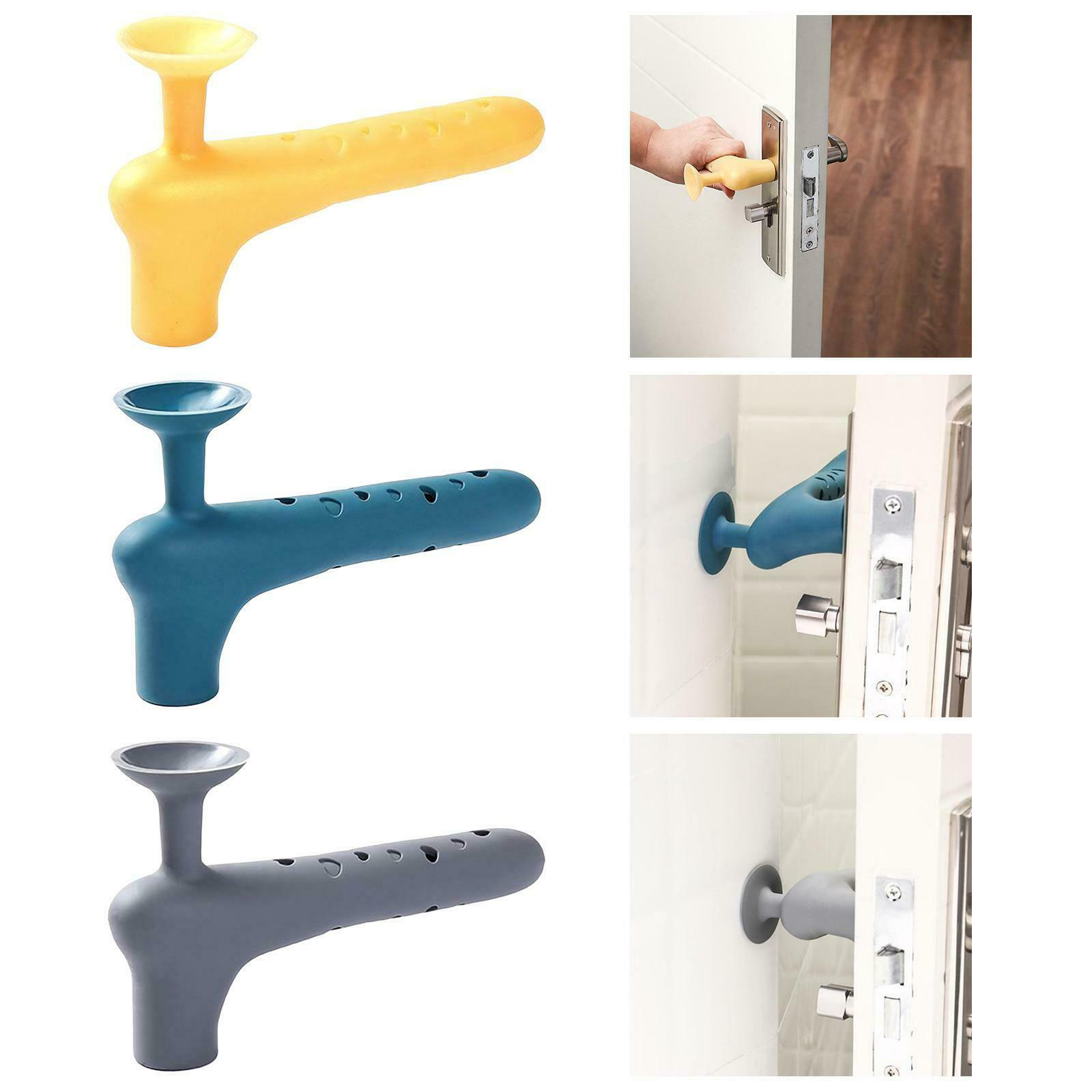 Silicone Door Stopper Anti Collision Doorknob Cover Punch-free Mute Door Suction Handle Knob Protector Bumper Crash Pads