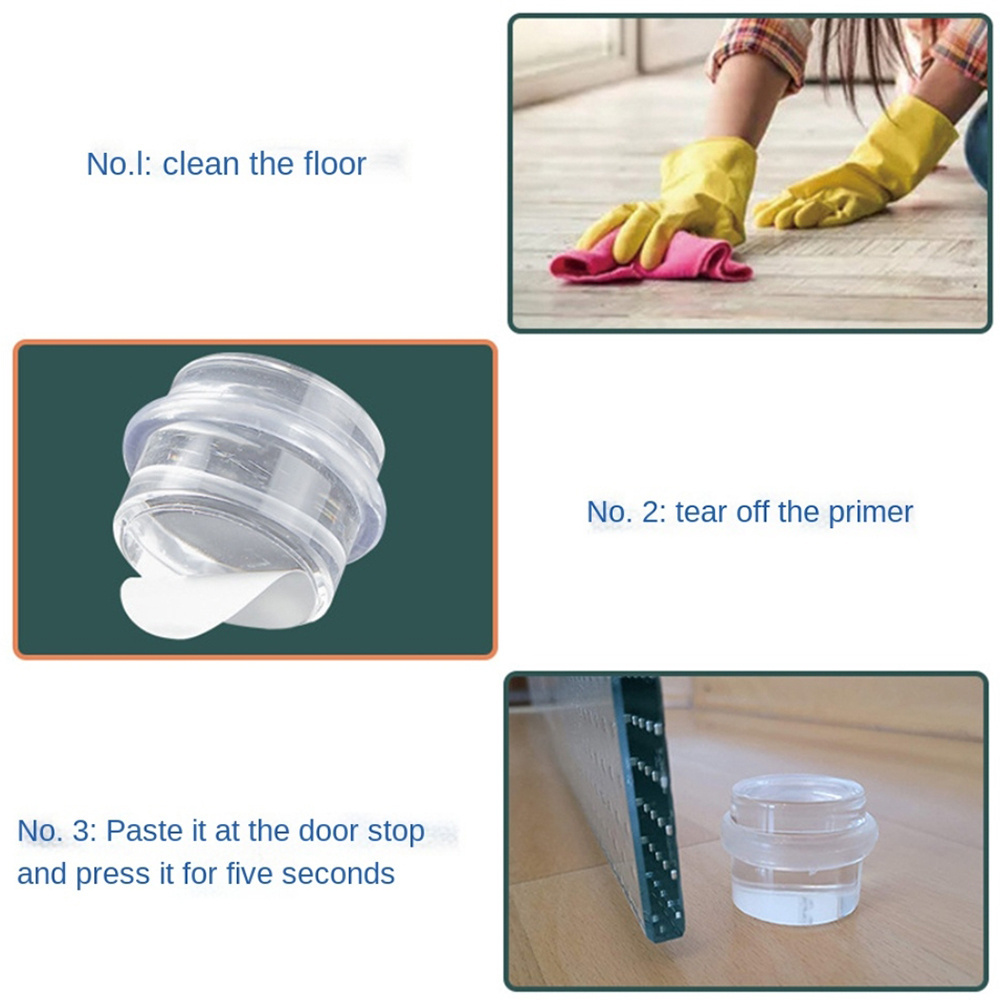 Door Stopper Transparent Acrylic Anti-Collision Buffer Baby Safety Shockproof To Protect Walls Protective Home Door Stop Support