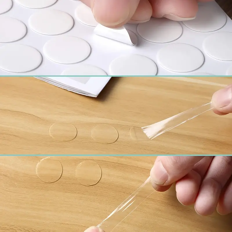 Double-Sided Adhesive Dots Sticky Tack Removable Poster Putty Clear Round Reusable Mounting Stickers Transparent Tacky Glue Tape