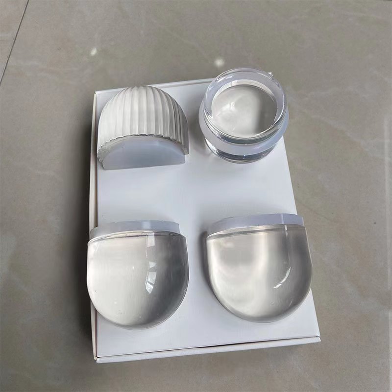 Wholesale Transparent Acrylic Door Stop Floor Adhesive Plastic Door Stopper Clear Buffer Wall Guard