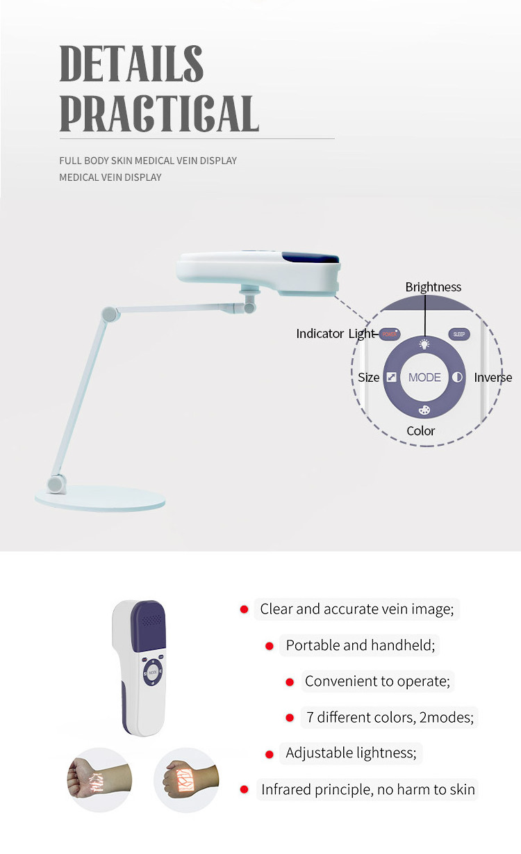 Medical Projection Infrared Vein Viewer Vascular Detector Illuminator Handheld Portable Vein Finder