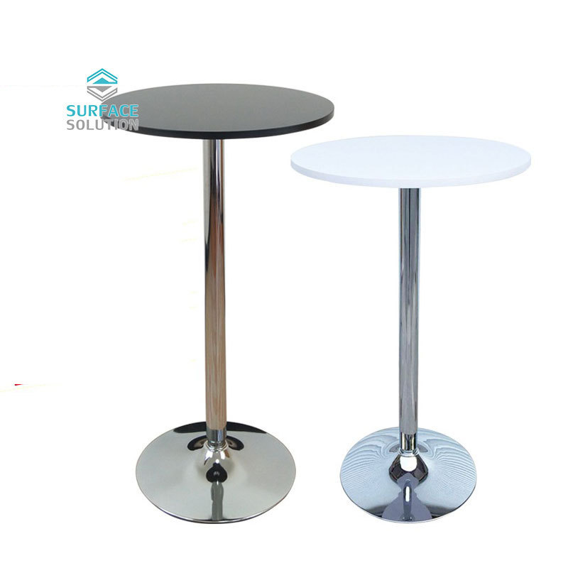 Customized acrylic solid surface materia wholesale night club high top cocktail tables