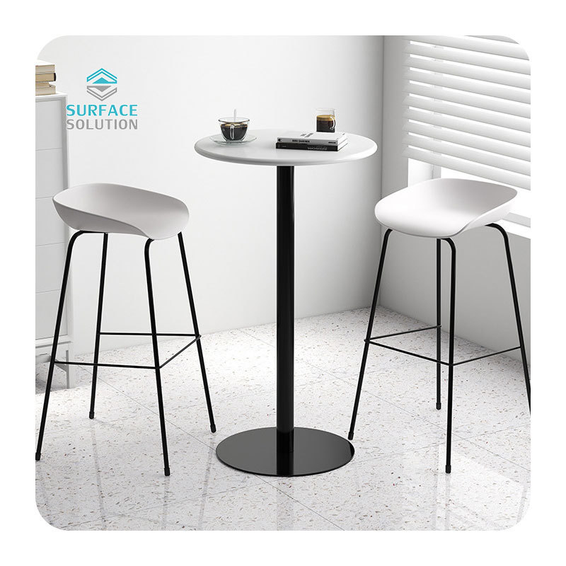 Customized acrylic solid surface materia wholesale night club high top cocktail tables