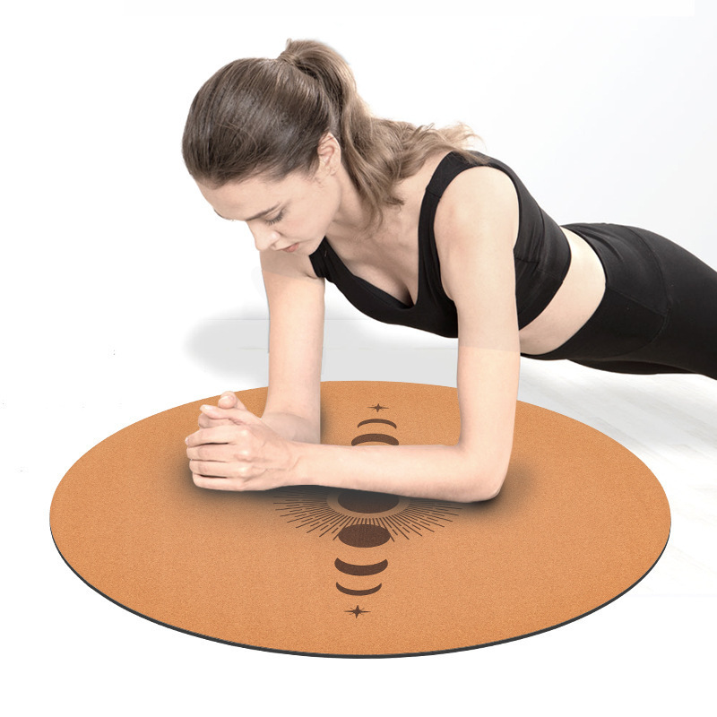 Cork Natural Rubber Meditation Mat Thickened Meditation Cushion Circular Flat Support Inverted Home Yoga Mat