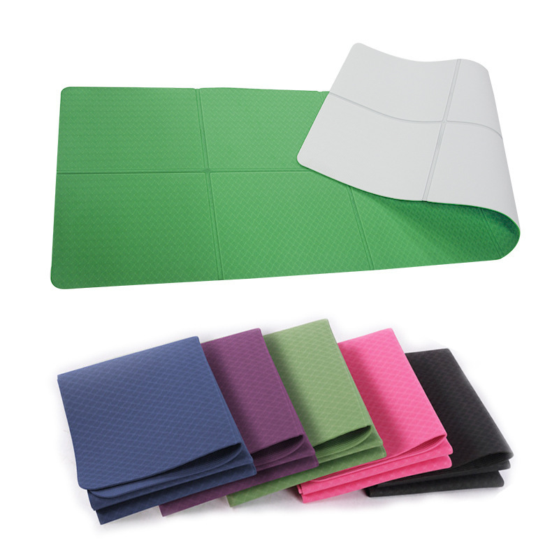 Lezyan Eco-Friendly TPE 6mm Travelling folding yoga mat