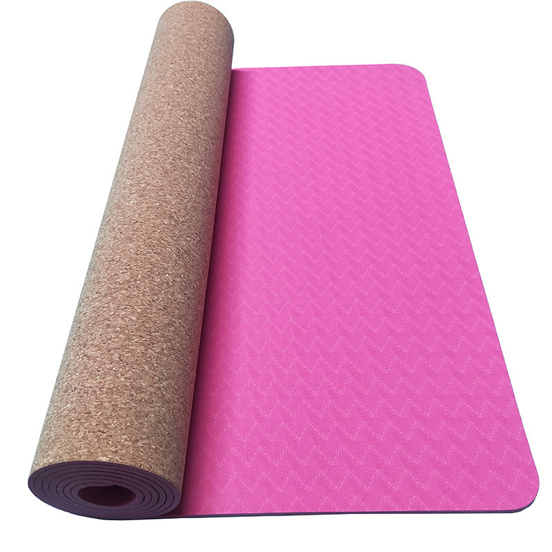 Lezyan 68cm Width Large  Non Slip Mat Cork Yoga Mat Custom Logo Eco-Friendly