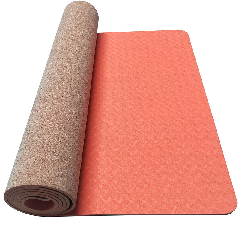 Lezyan 68cm Width Large  Non Slip Mat Cork Yoga Mat Custom Logo Eco-Friendly