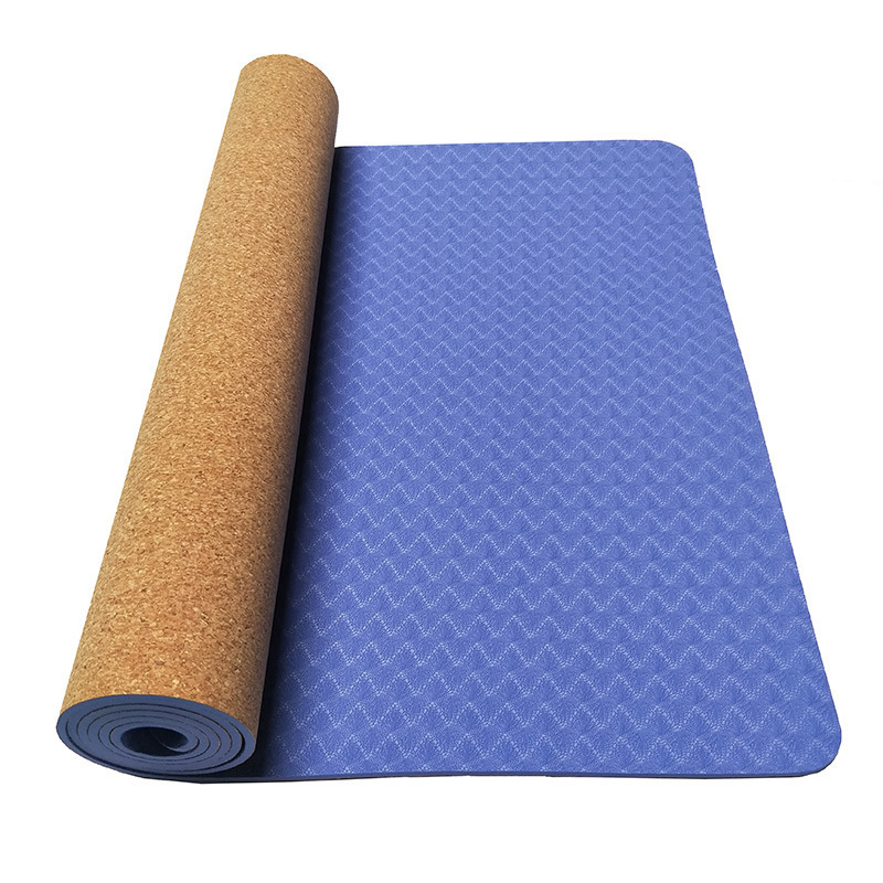 Lezyan 68cm Width Large  Non Slip Mat Cork Yoga Mat Custom Logo Eco-Friendly