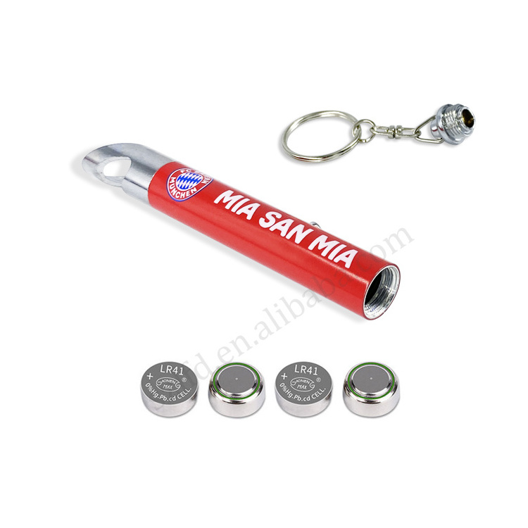 bottle openers custom promotion metal led logo projector keychain printing advertising flashlight