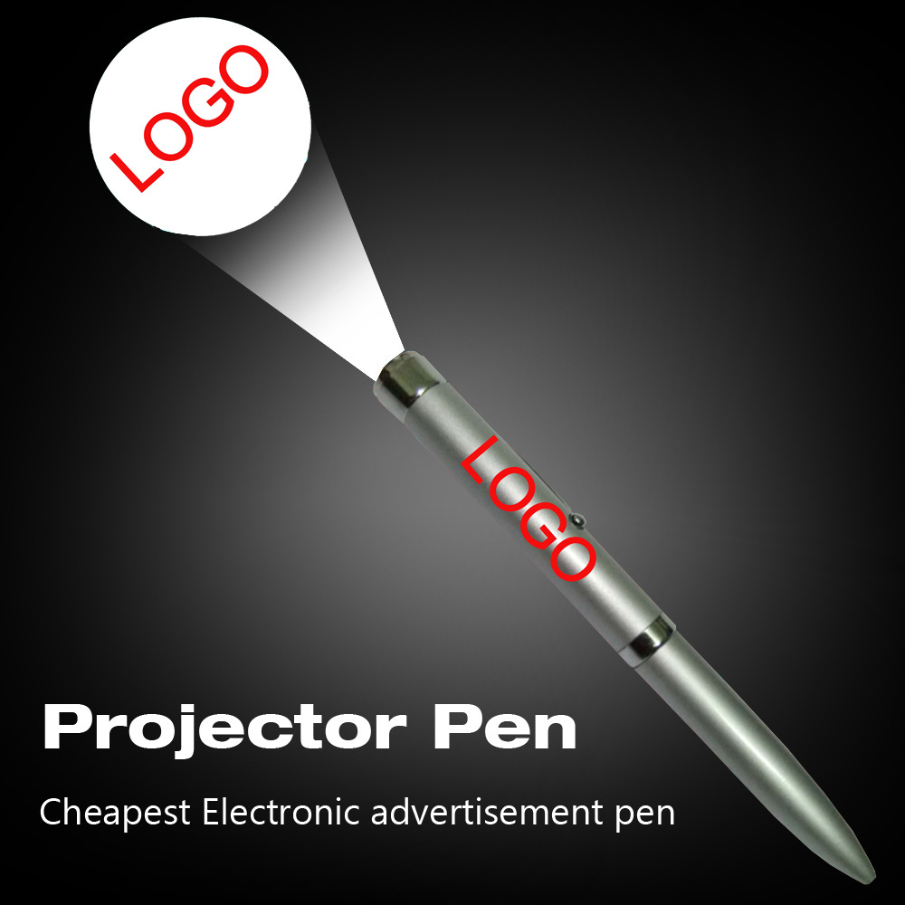 Promotional LED light multi-functional pen with custom logo Projector Ballpoint Pen