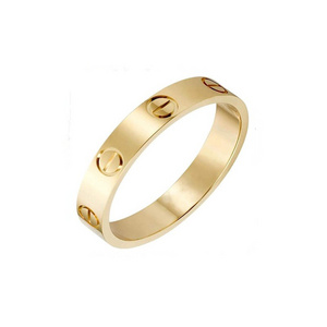 Ring Gold Stainless Steel Promise Ring Fashion Wedding Ring Women's Jewelry