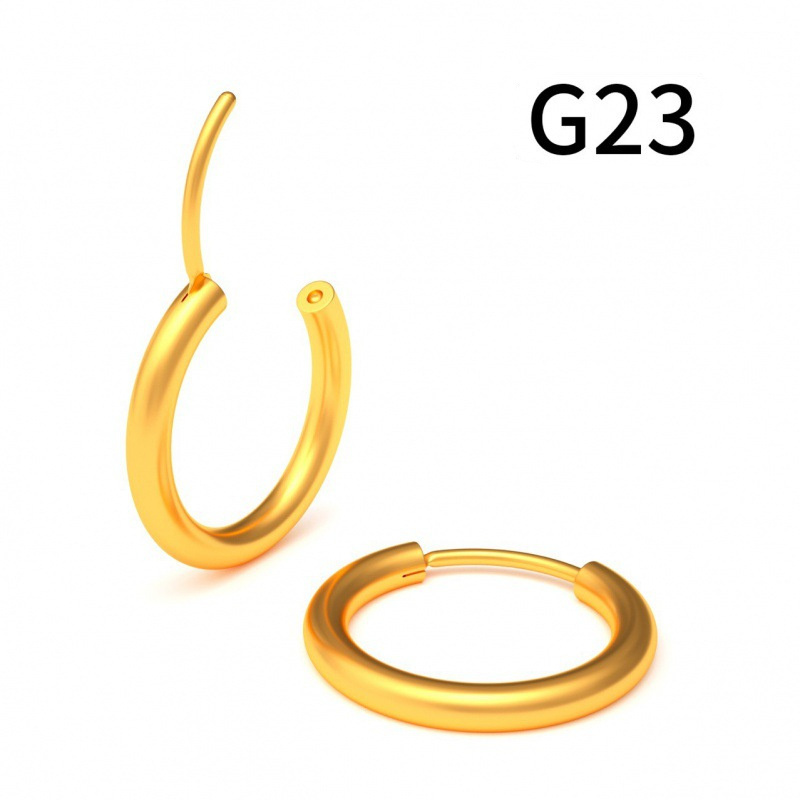 G23 Titanium Hoop Earrings for Women Cartilage Helix Sleeper Small Hoop Earrings Piercing Nose Ring 10/1