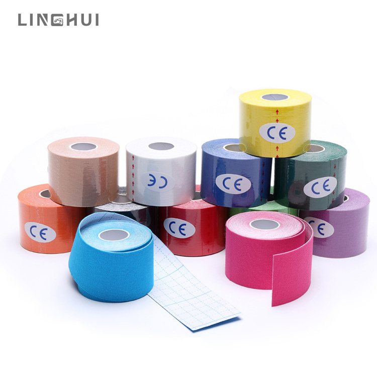 Linghui  Cotton Muscle Therapeutic Pain  Relief water proof Athletic Sports Kinesiology Tape