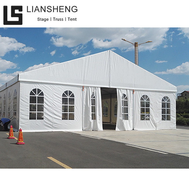 Customized Size Party Tent Easy Assemble Event Tent Long Span Aluminum Frame Wedding Tent with Roof Lining