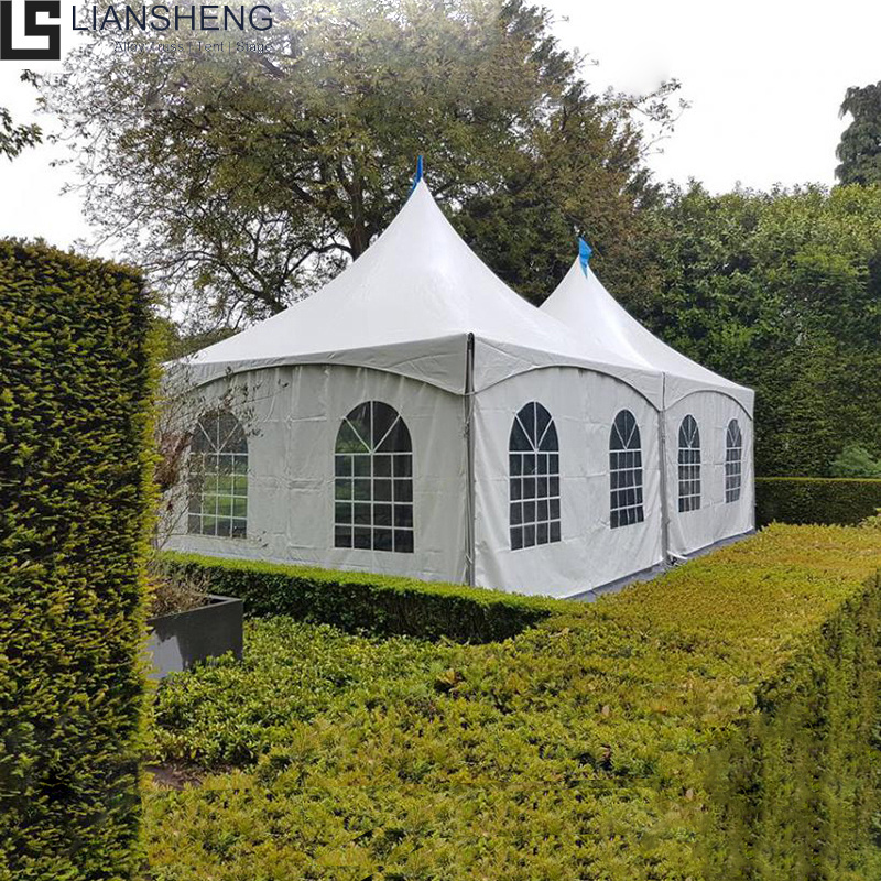 5x5 Aluminum Alloy Pagoda Tent for Wedding Party Waterproof with PVC Cover Custom Printed Logo Fabric Side Wall