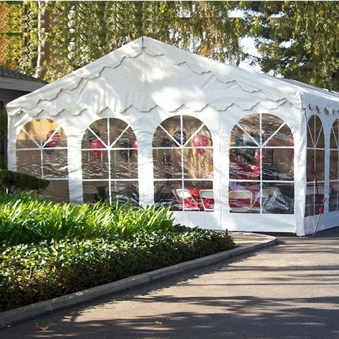 300 people aluminum frame white PVC clear solid wall large outdoor windproof party trade wedding marquee tent