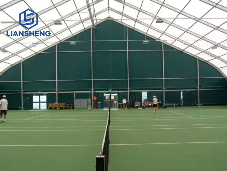 Heavy Duty Large 5 meters Bay Distance Modular Marquee Tent Basketball Tent Court PVC Coated Polyester Cover For Sports